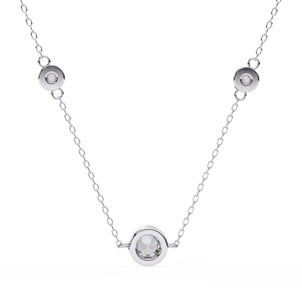 Natural Diamond Orbit Trio Pendant