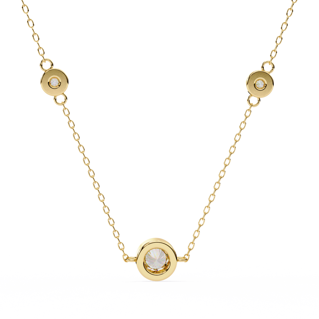 Natural Diamond Orbit Trio Pendant