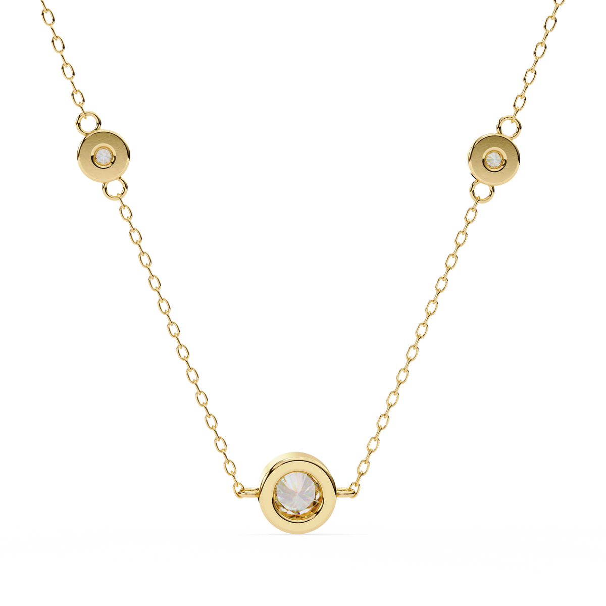 Natural Diamond Orbit Trio Pendant