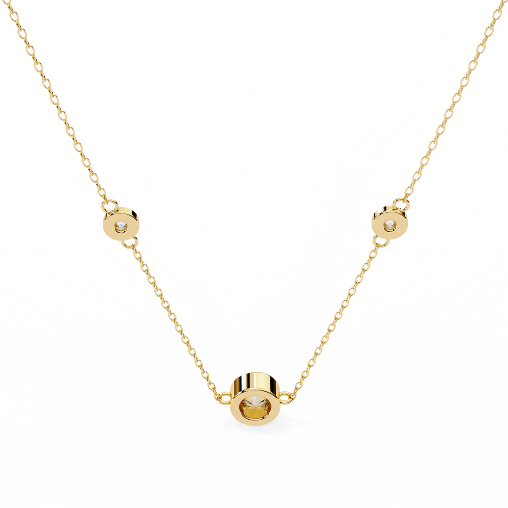 Natural Diamond Orbit Trio Pendant