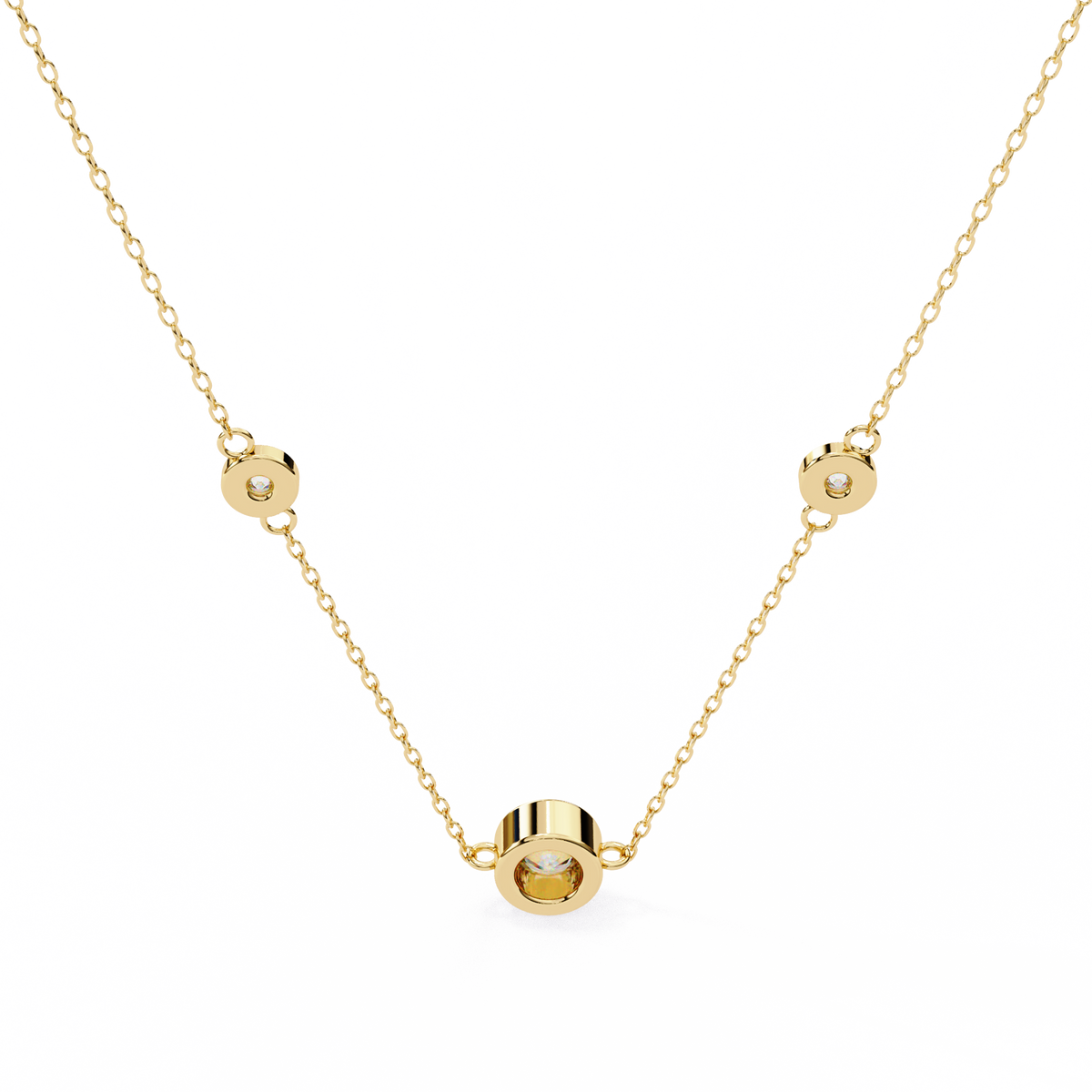 Natural Diamond Orbit Trio Pendant