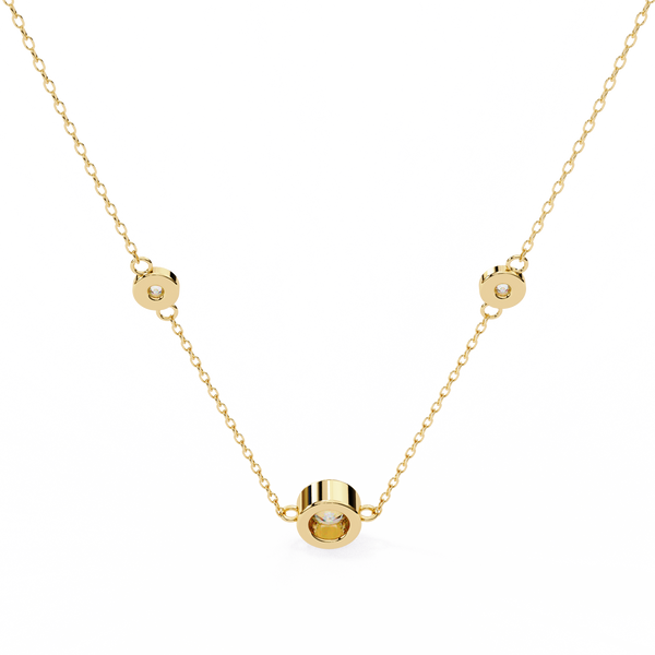 Natural Diamond Orbit Trio Pendant