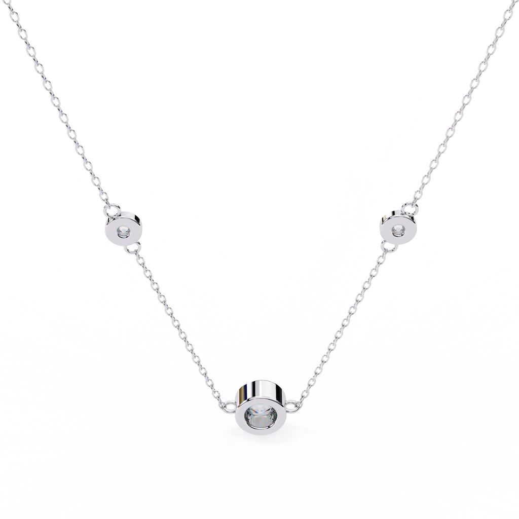 Natural Diamond Orbit Trio Pendant