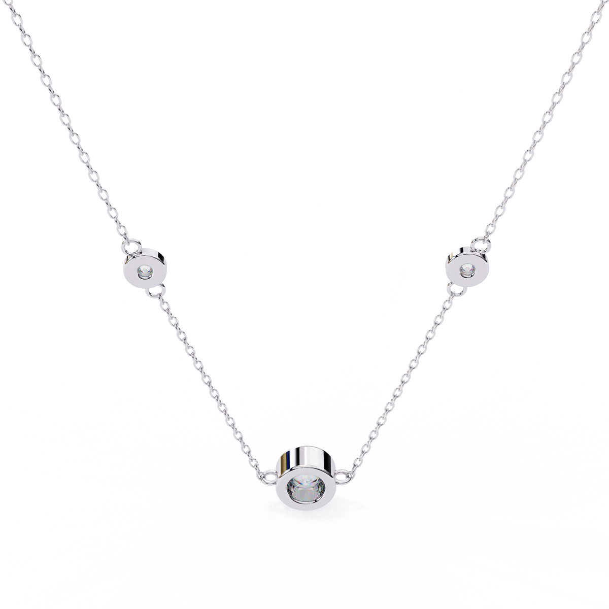 Natural Diamond Orbit Trio Pendant