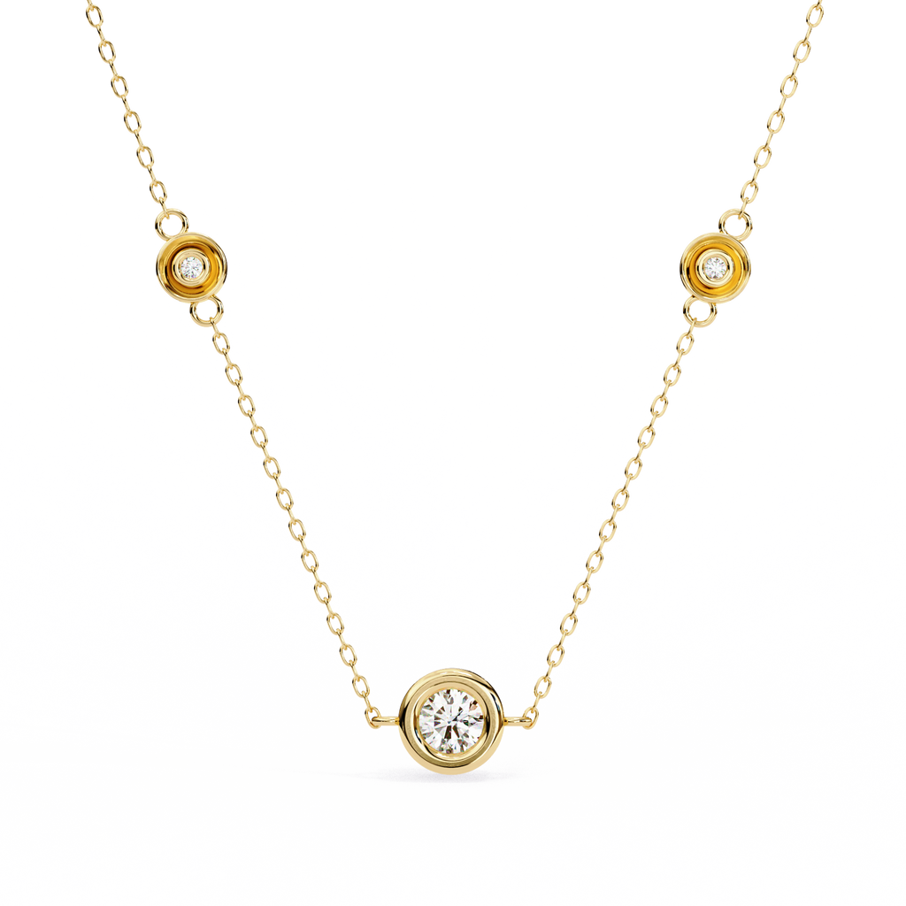 Natural Diamond Orbit Trio Pendant