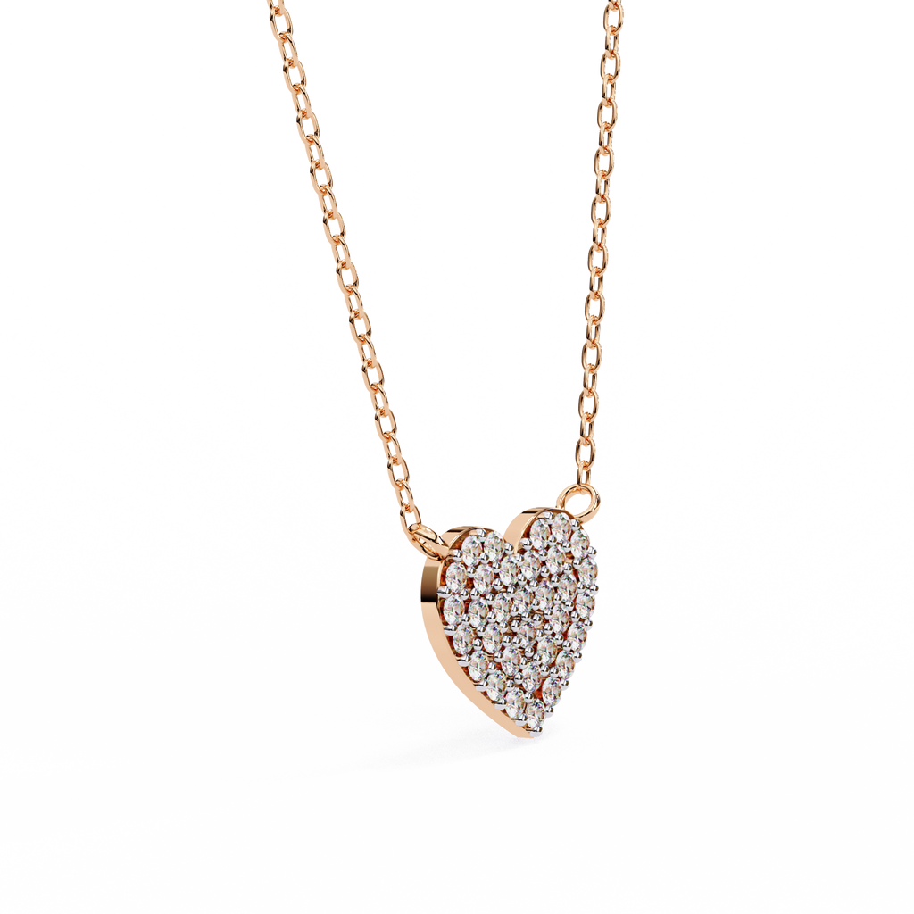 Natural Diamond Enchanted Heart Pendant