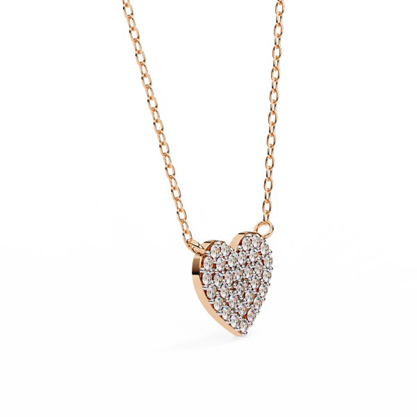 Natural Diamond Enchanted Heart Pendant