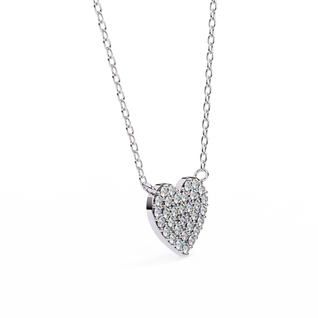 Natural Diamond Enchanted Heart Pendant