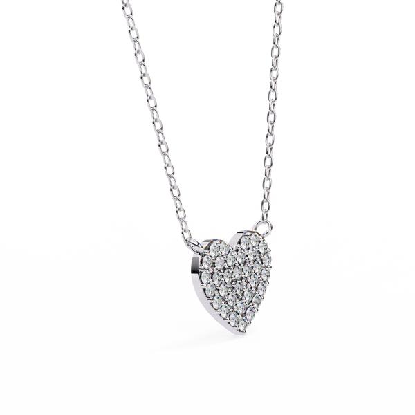 Natural Diamond Enchanted Heart Pendant
