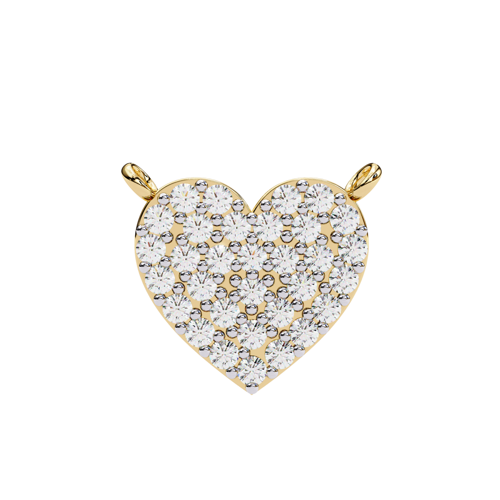 Natural Diamond Enchanted Heart Pendant