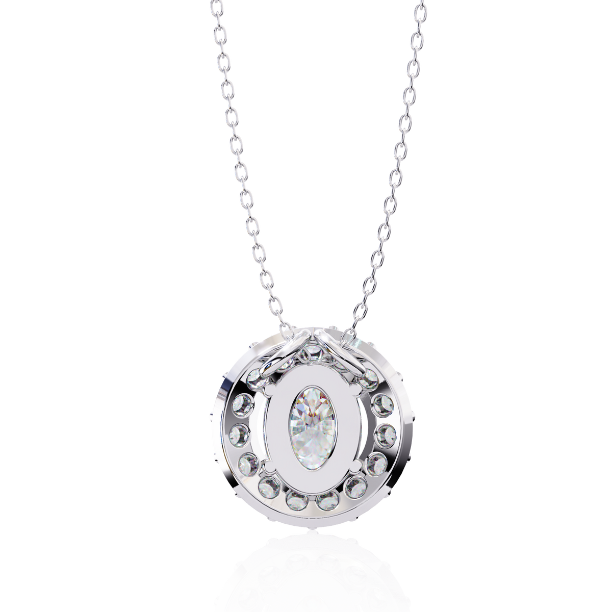 Natural Diamond Lumineux Oval Pendant