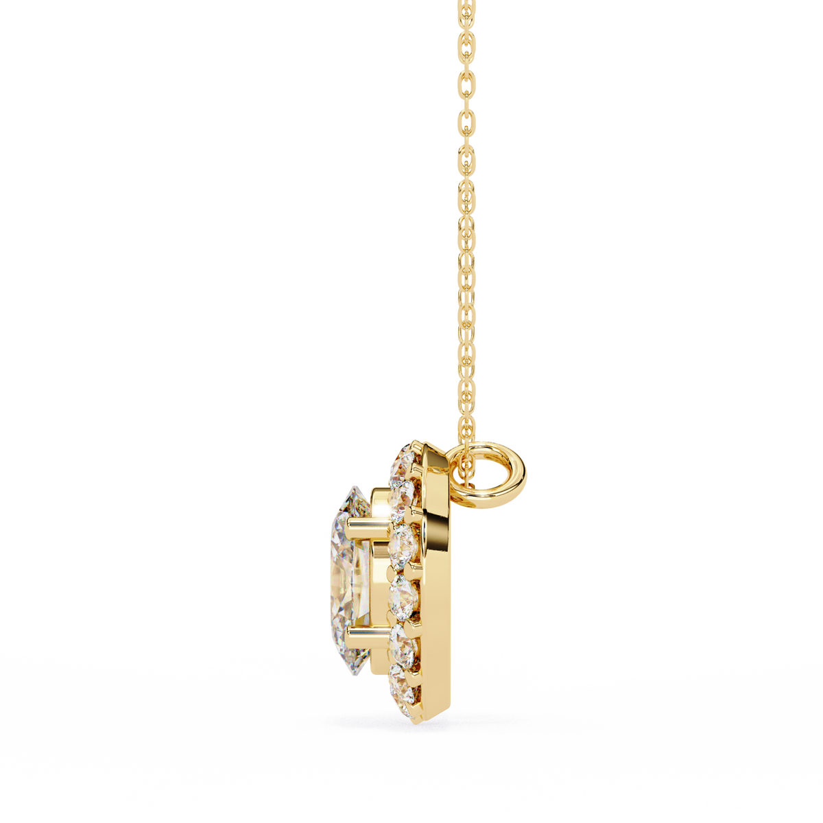 Natural Diamond Lumineux Oval Pendant