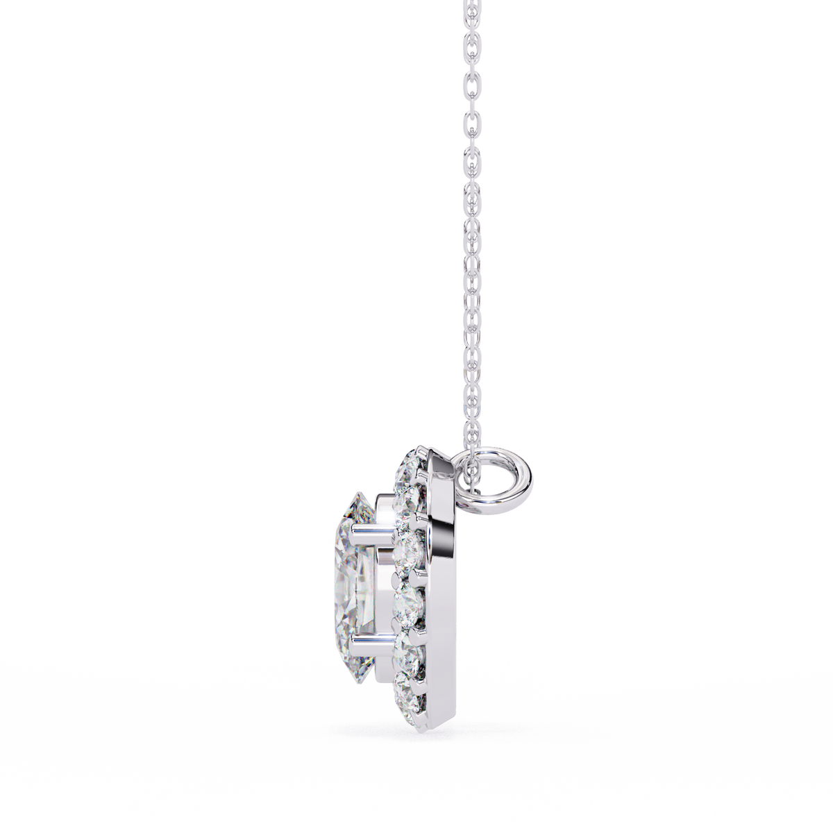 Natural Diamond Lumineux Oval Pendant