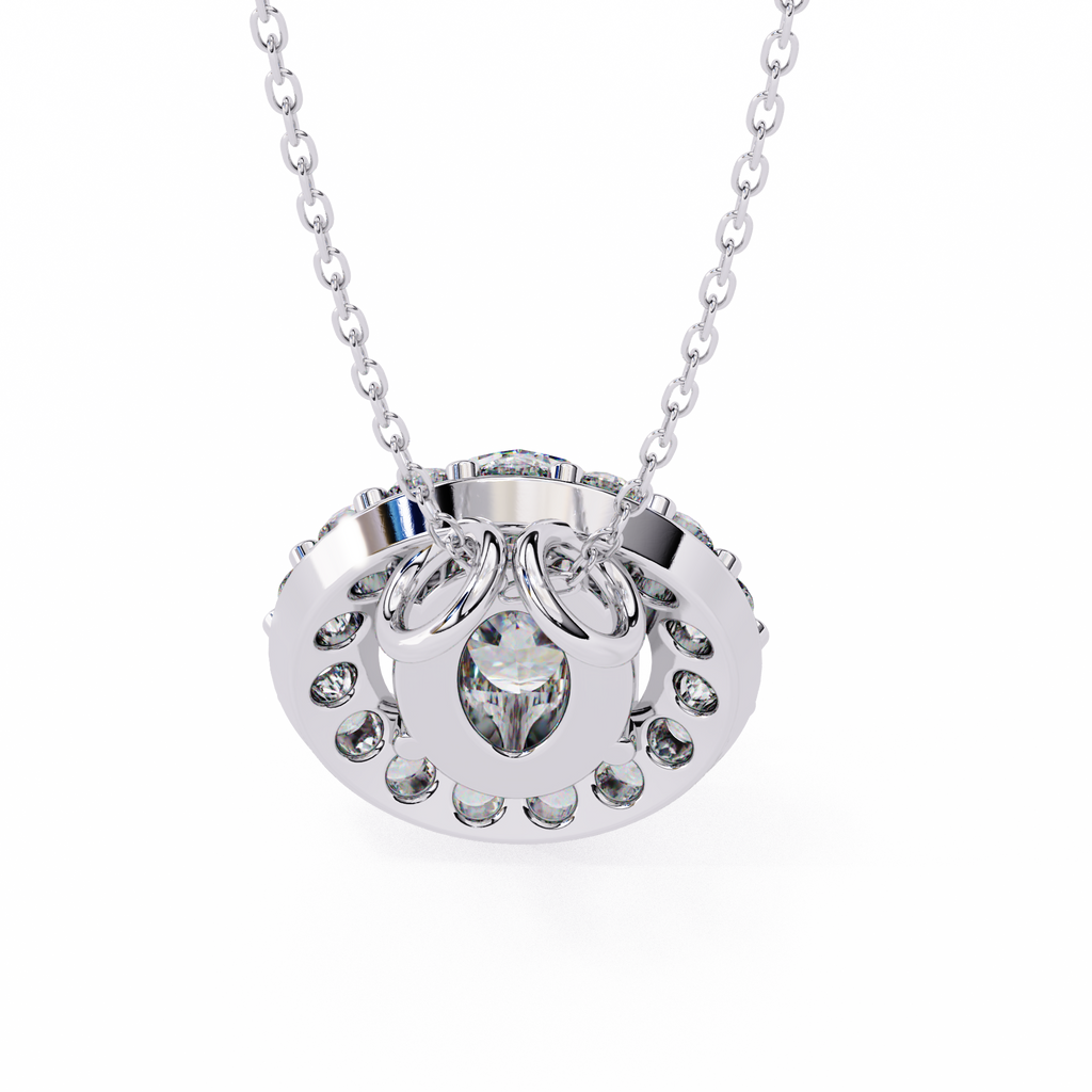 Natural Diamond Lumineux Oval Pendant