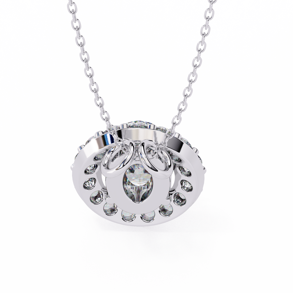 Natural Diamond Lumineux Oval Pendant