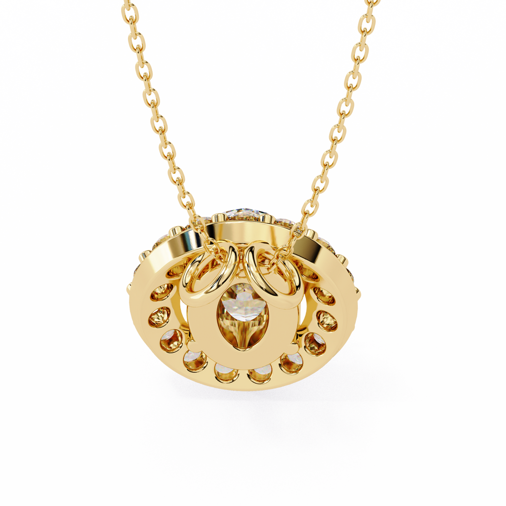 Natural Diamond Lumineux Oval Pendant
