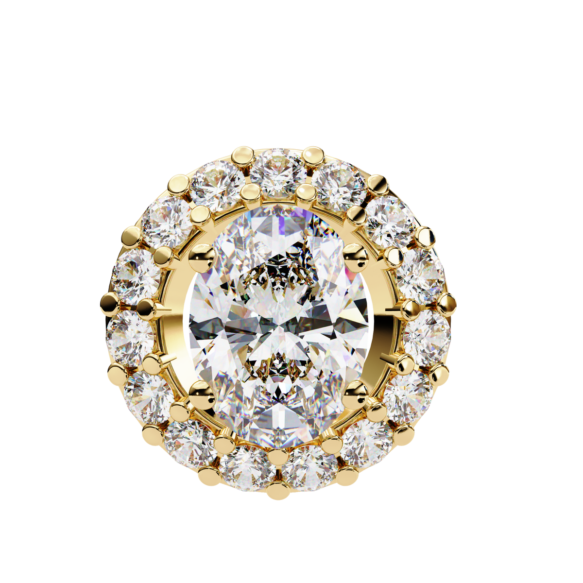 Natural Diamond Lumineux Oval Pendant