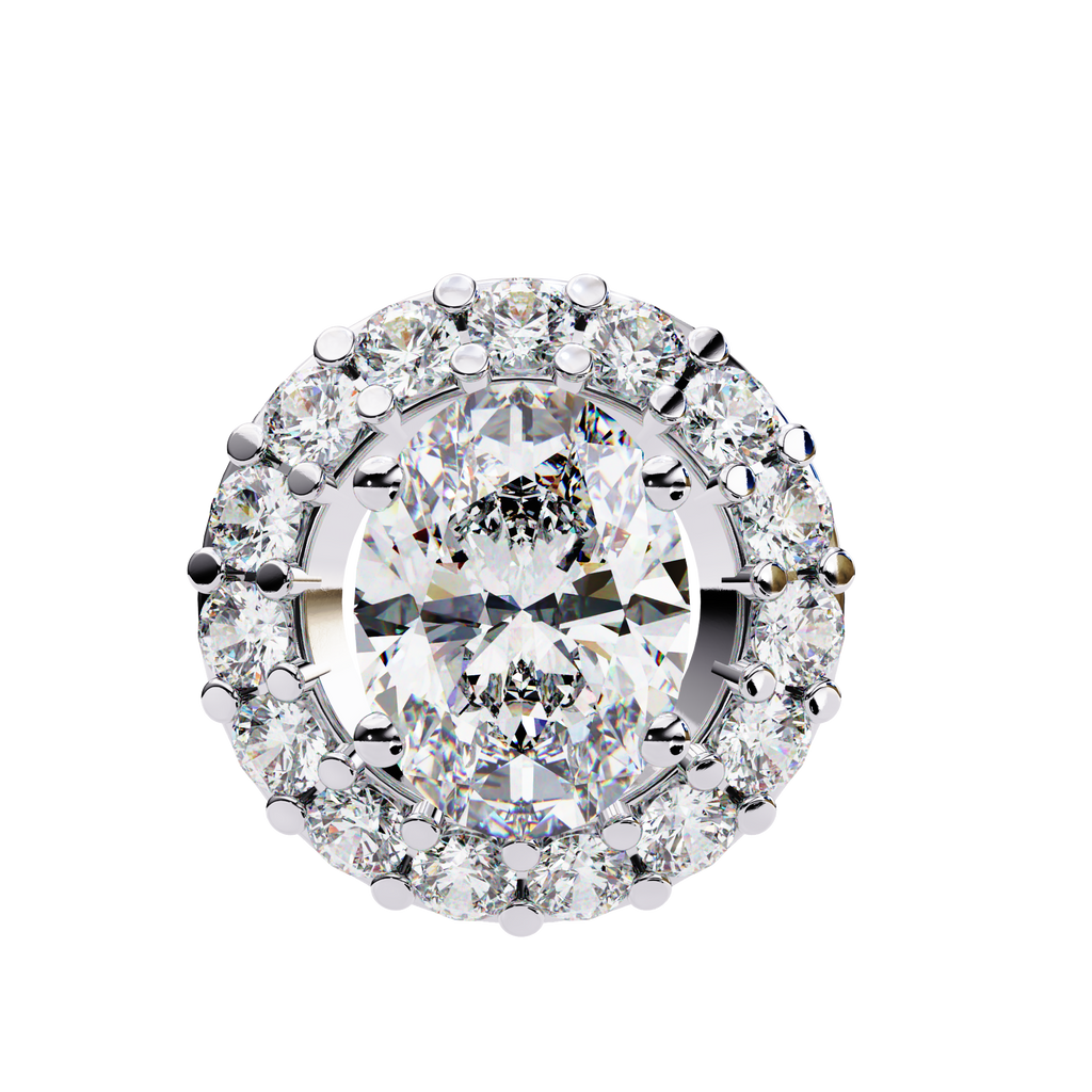 Natural Diamond Lumineux Oval Pendant
