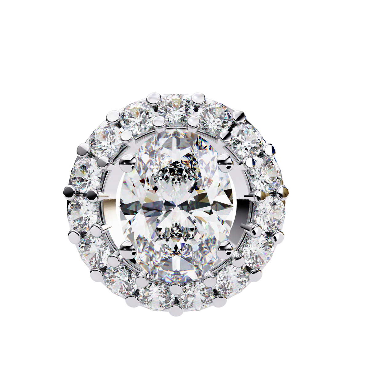 Natural Diamond Lumineux Oval Pendant