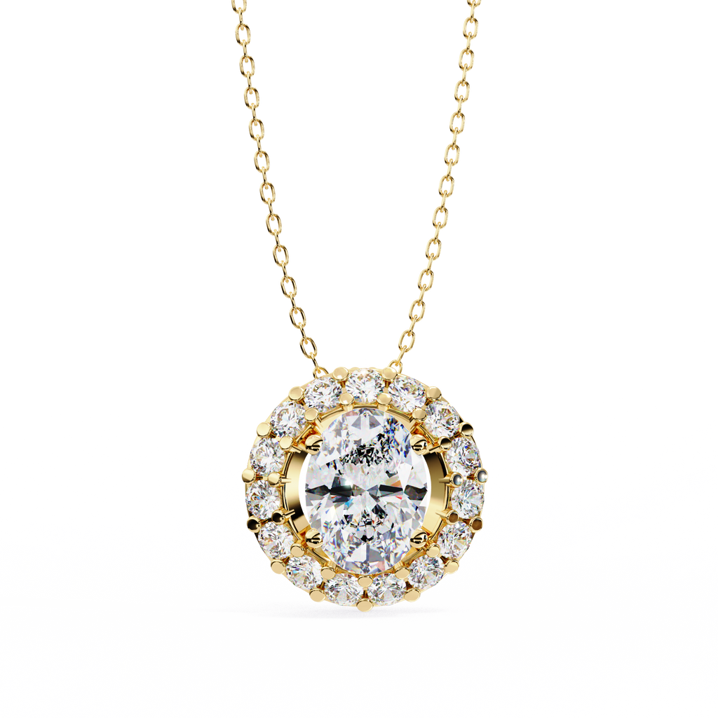 Natural Diamond Lumineux Oval Pendant