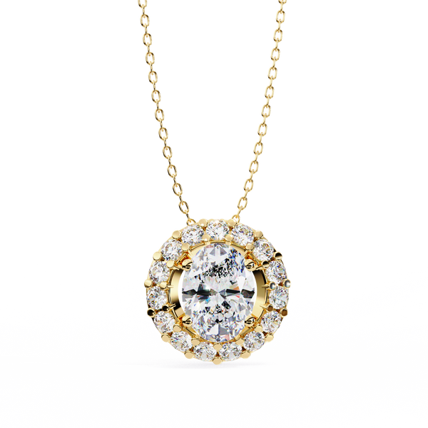 Natural Diamond Lumineux Oval Pendant