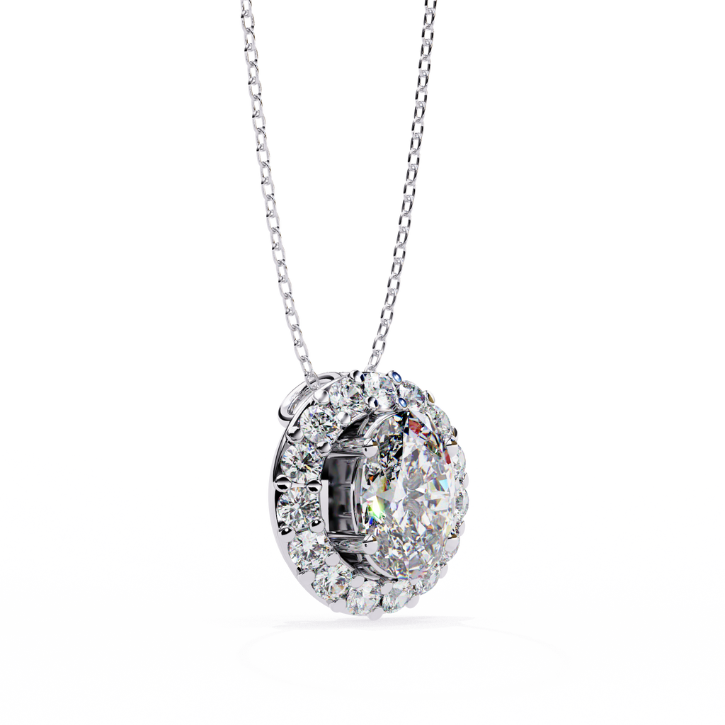 Natural Diamond Lumineux Oval Pendant