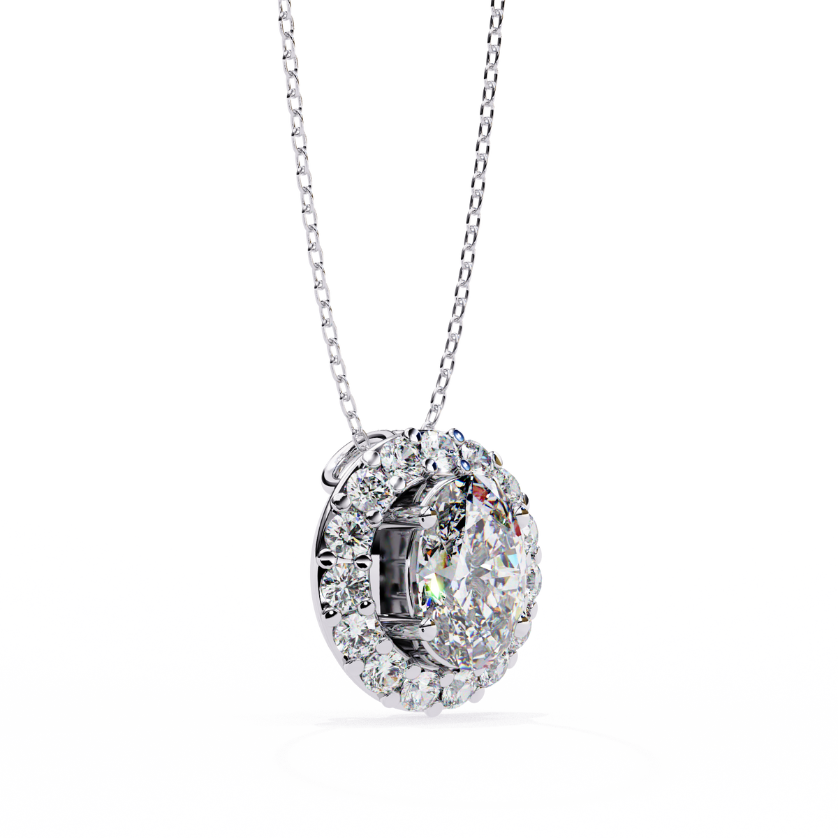 Natural Diamond Lumineux Oval Pendant