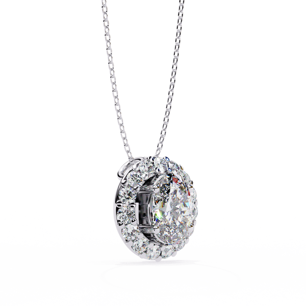 Natural Diamond Lumineux Oval Pendant