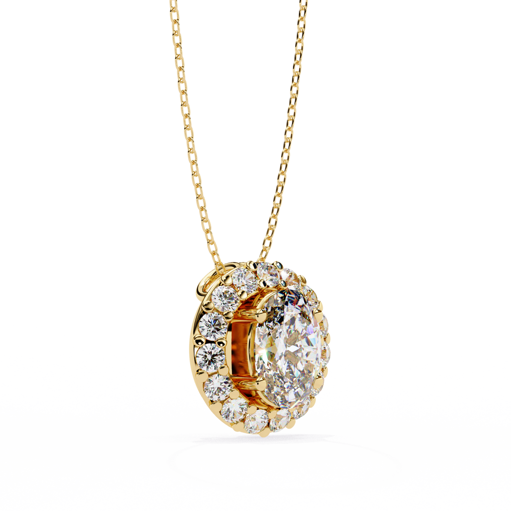 Natural Diamond Lumineux Oval Pendant