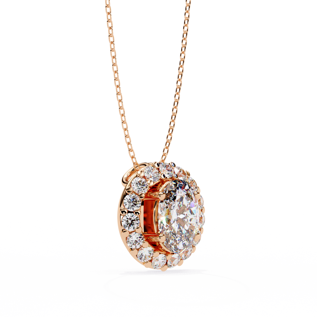 Natural Diamond Lumineux Oval Pendant