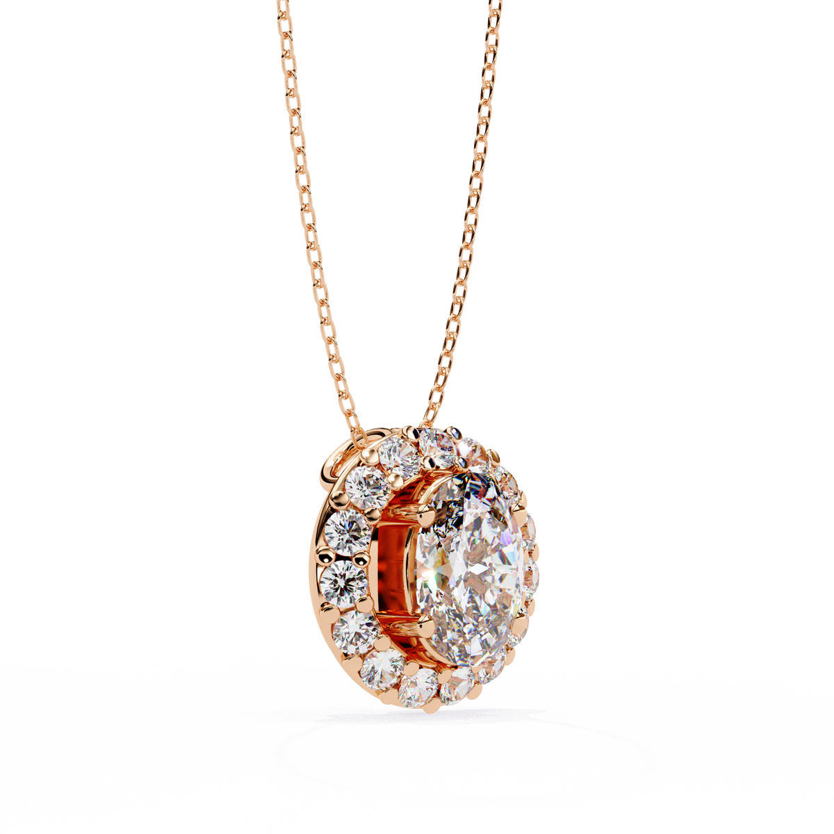 Natural Diamond Lumineux Oval Pendant