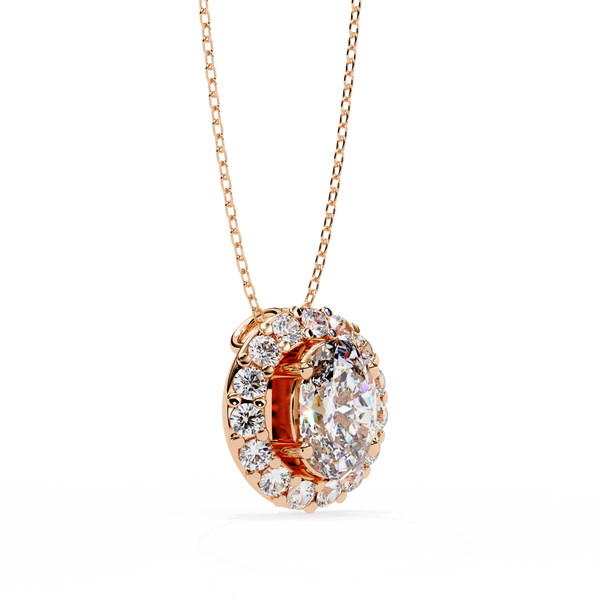 Natural Diamond Lumineux Oval Pendant