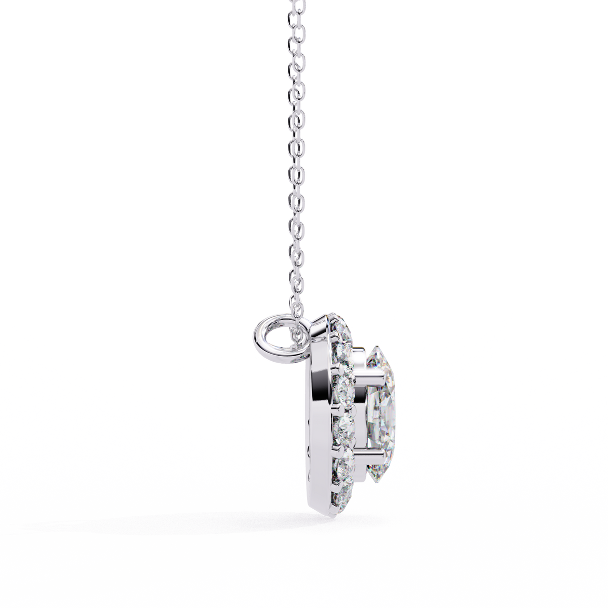 Natural Diamond Lumineux Oval Pendant