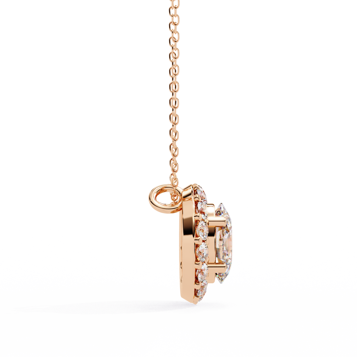 Natural Diamond Lumineux Oval Pendant