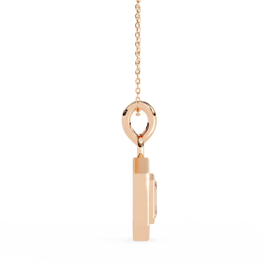 Natural Diamond Empire Halo Pendant