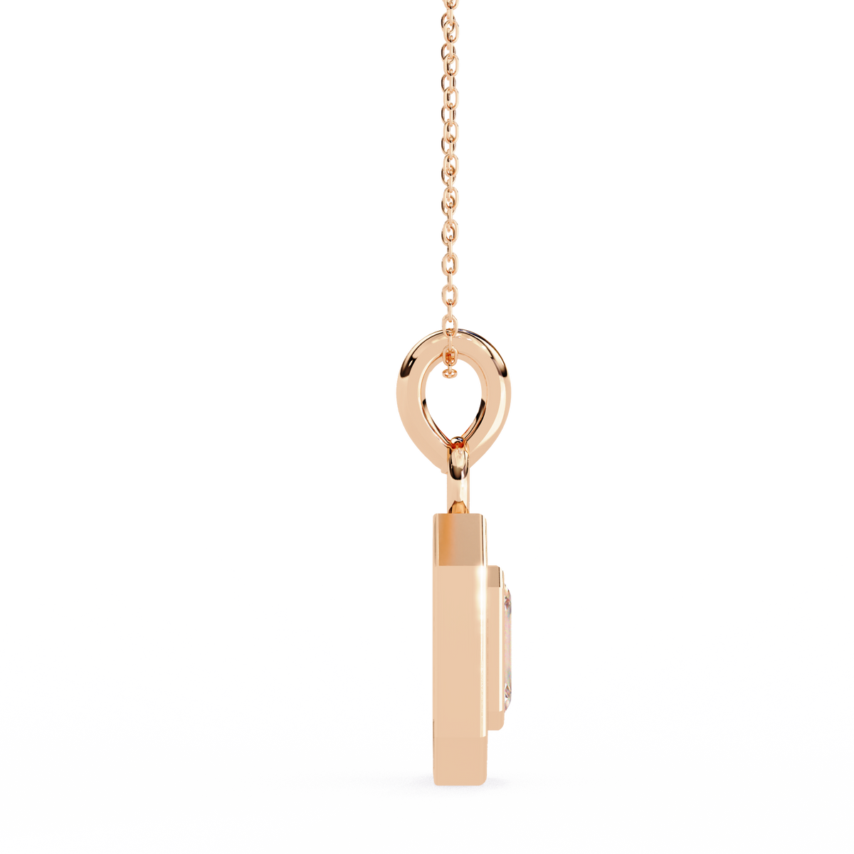 Natural Diamond Empire Halo Pendant