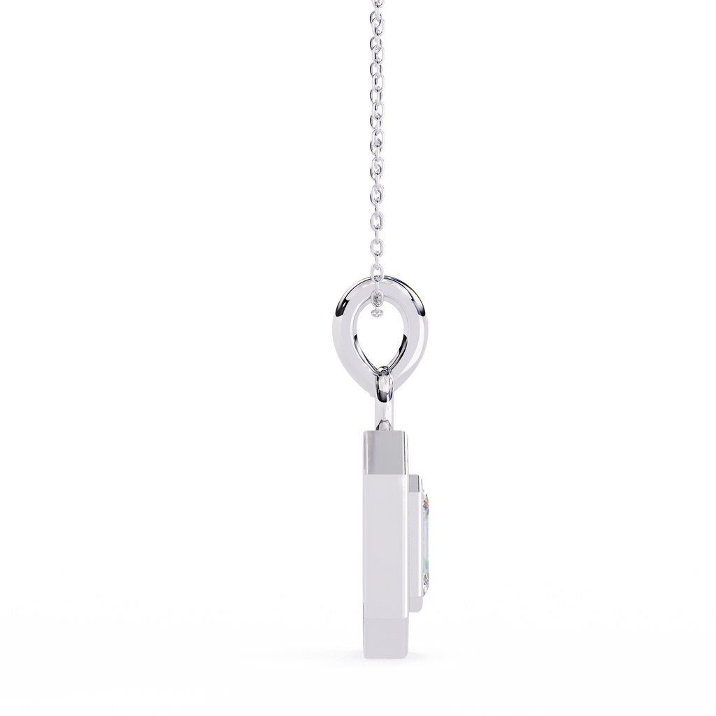 Natural Diamond Empire Halo Pendant