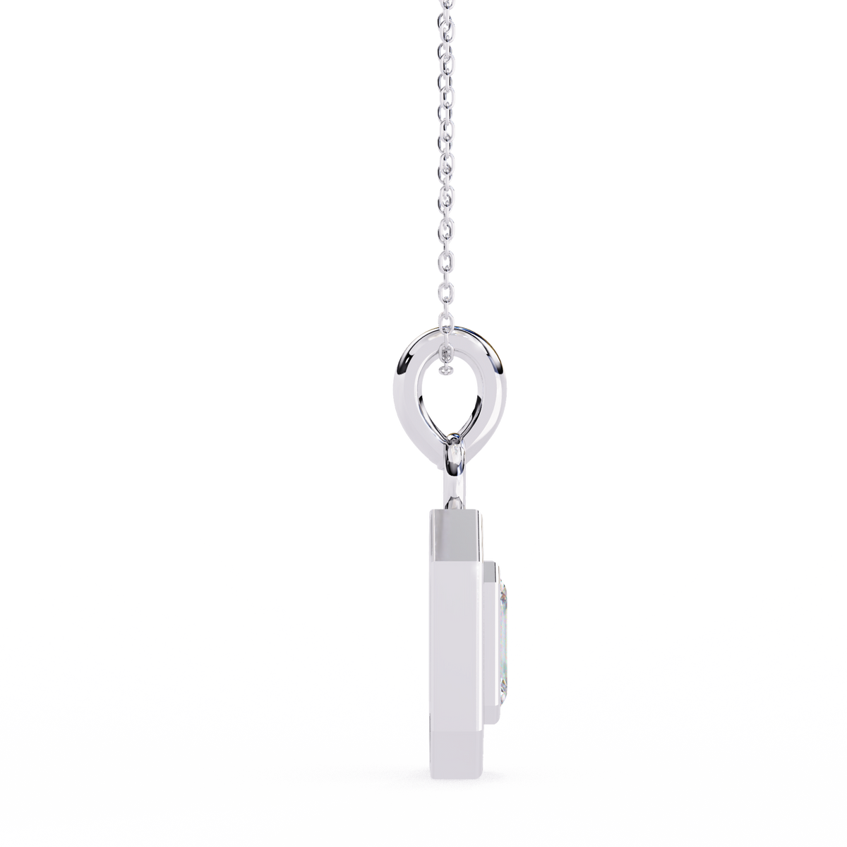 Natural Diamond Empire Halo Pendant