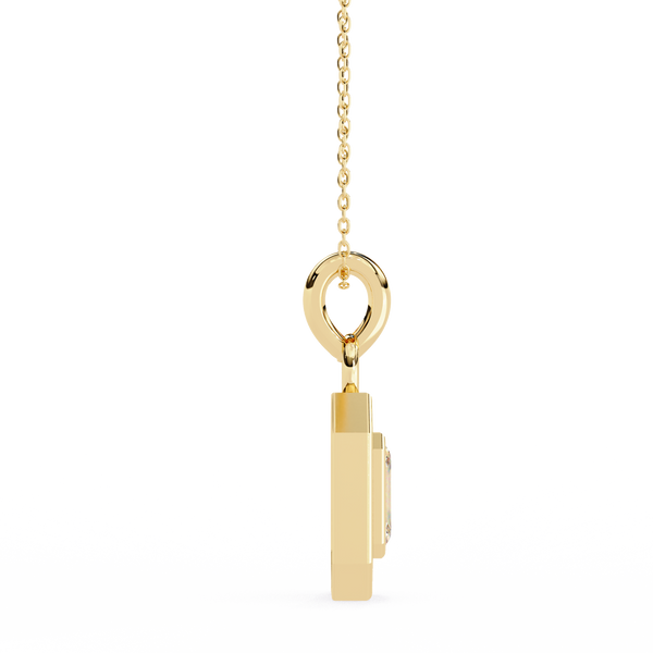 Natural Diamond Empire Halo Pendant