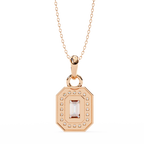 Natural Diamond Empire Halo Pendant