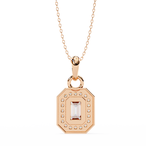 Natural Diamond Empire Halo Pendant