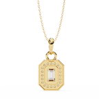 Natural Diamond Empire Halo Pendant