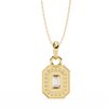 Natural Diamond Empire Halo Pendant