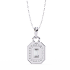 Natural Diamond Empire Halo Pendant