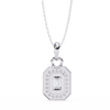Natural Diamond Empire Halo Pendant