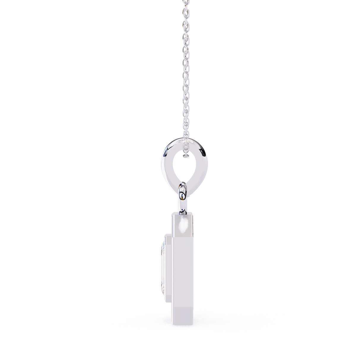 Natural Diamond Empire Halo Pendant