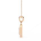 Natural Diamond Empire Halo Pendant