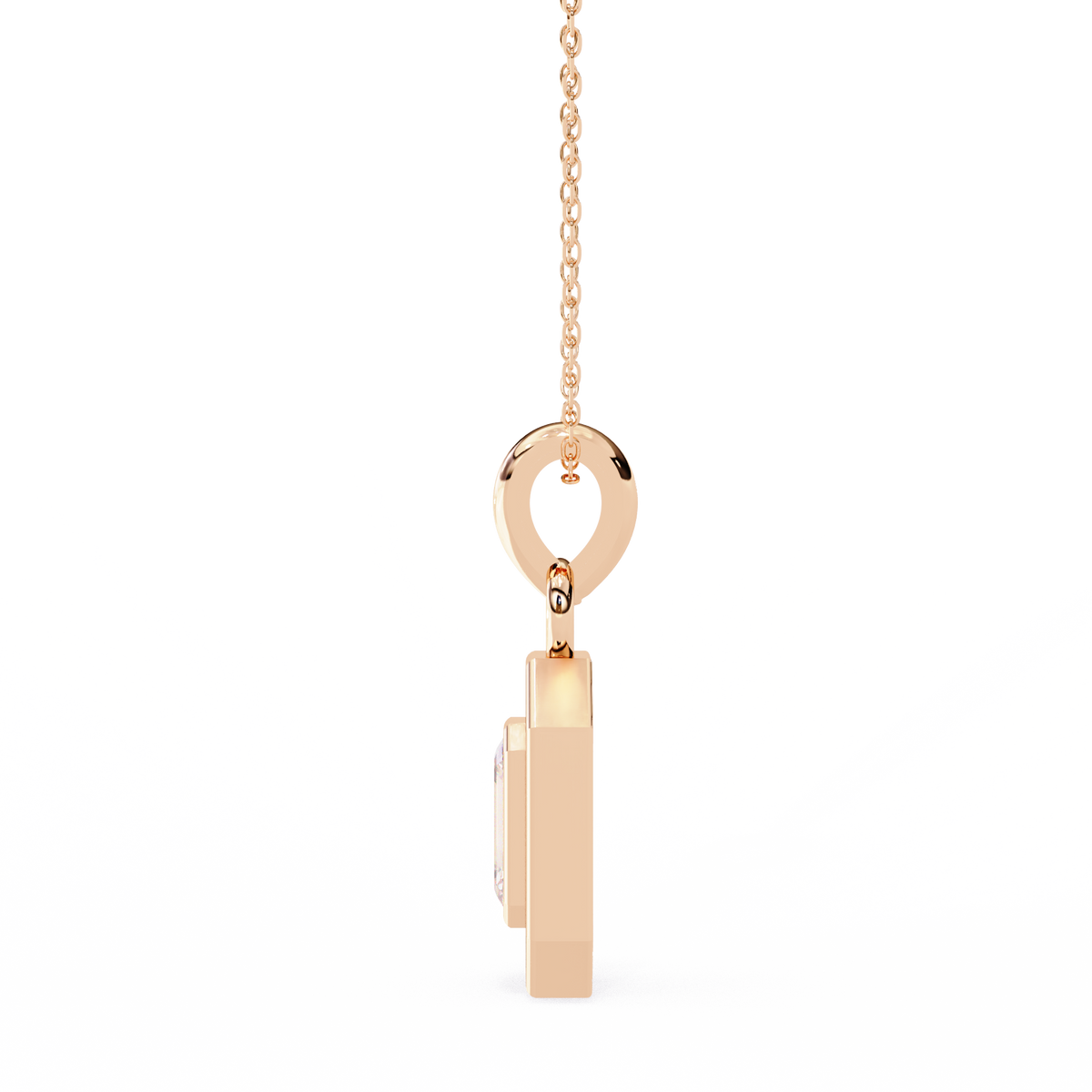 Natural Diamond Empire Halo Pendant