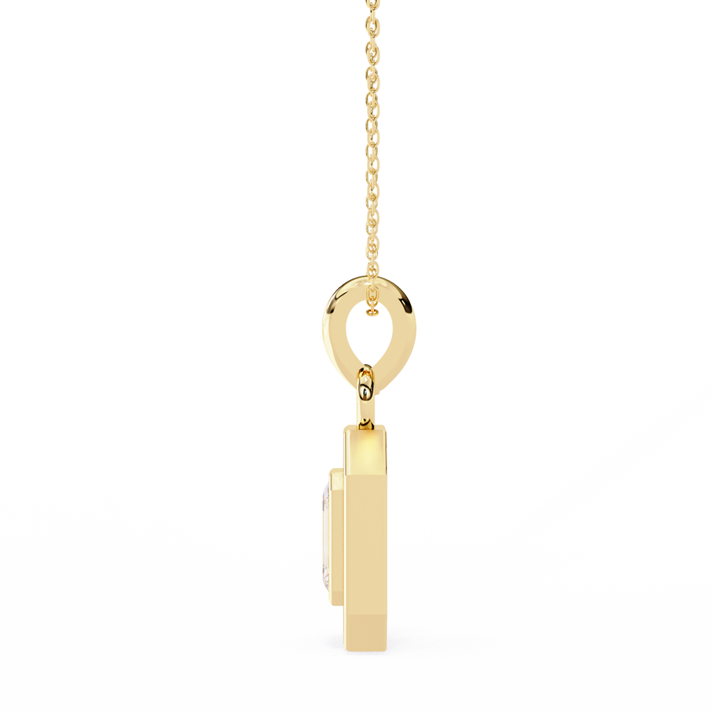 Natural Diamond Empire Halo Pendant
