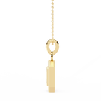 Natural Diamond Empire Halo Pendant